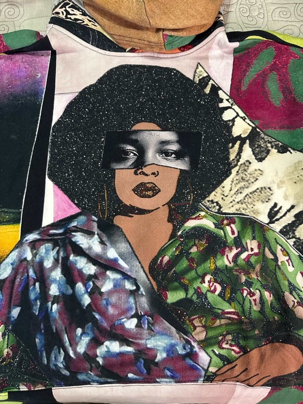 Rome Pays Off Mickalene Thomas Afro Goddess Hoodie Sweatshirt Large - Picture 3 of 9